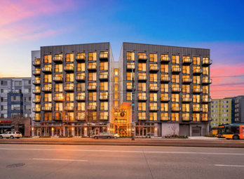 Atrium Court Exterior Sunset